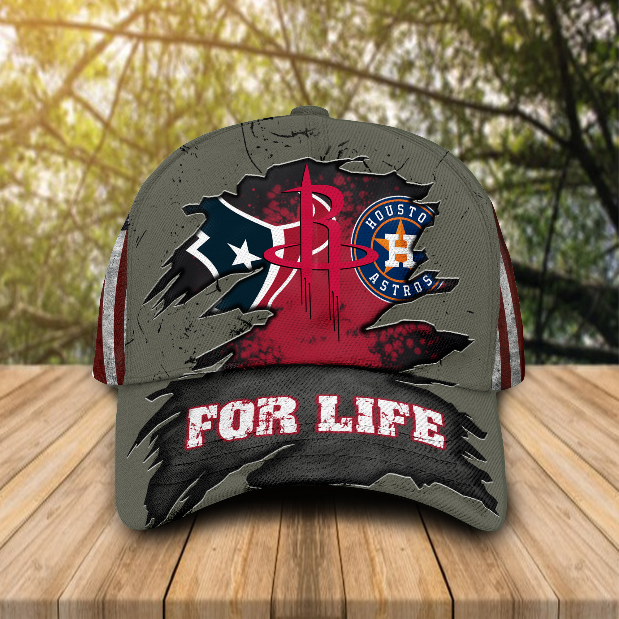 Houston Texans Houston Astros Houston Rockets For Life cap hat 1