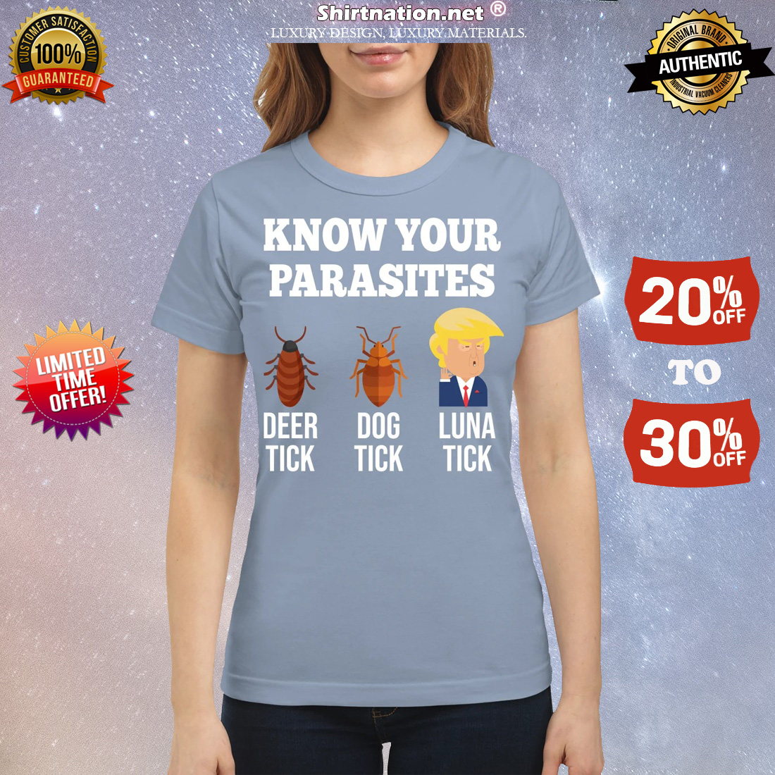 Know your parasites deer tick dog tick luna tick Trump classic shirt