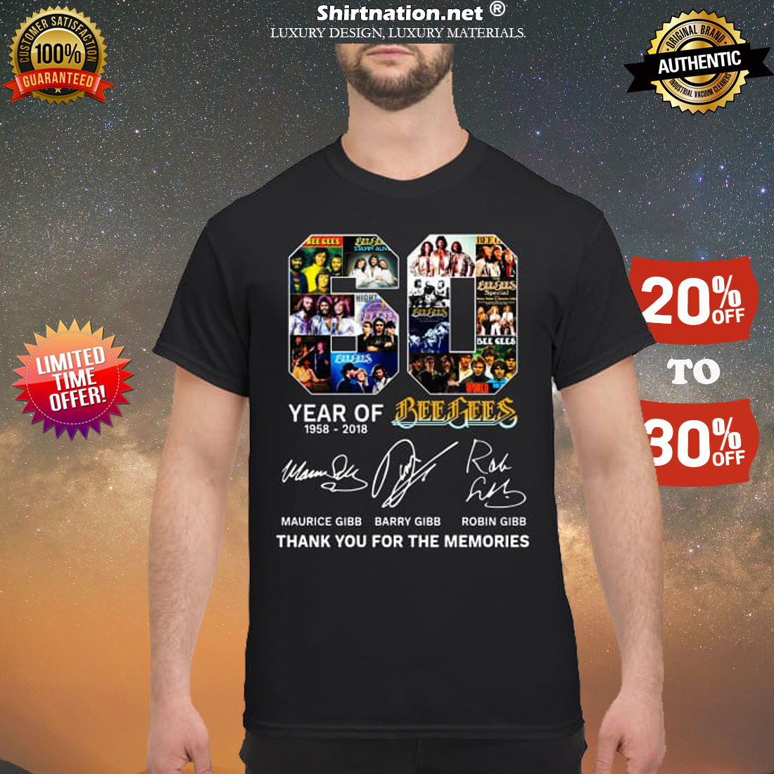 60 years of Bee Gees classic shirt