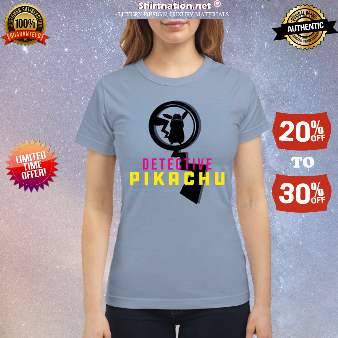 Detective pikachu classic shirt