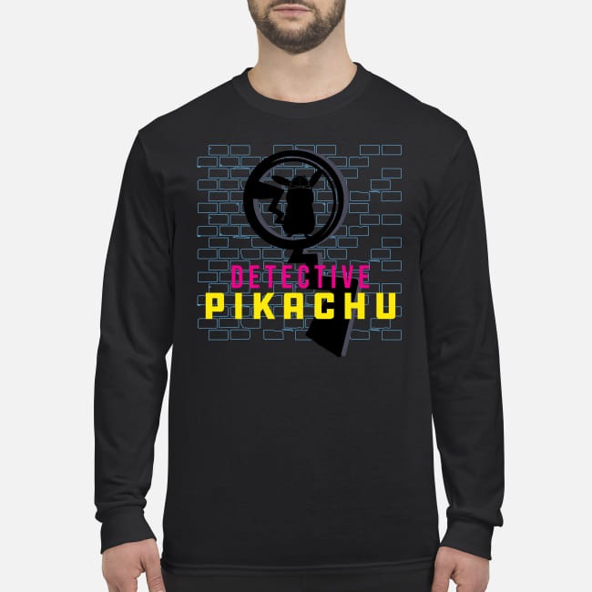 Detective pikachu men's long sleeved shirt