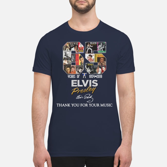 65 years of Elvis Presley thank you for your music premium men's shirt