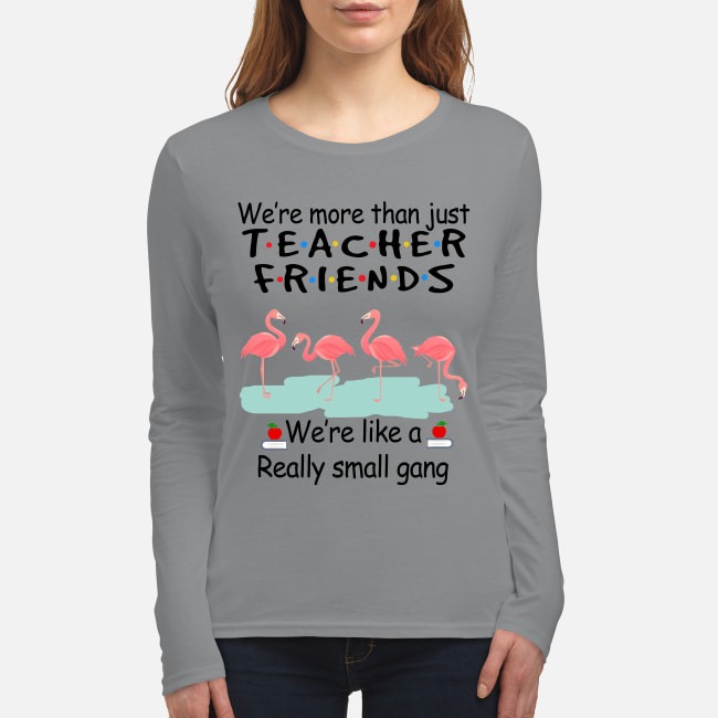 Flamingo we are more than just teacher we are like a small gang women's long sleeved shirt