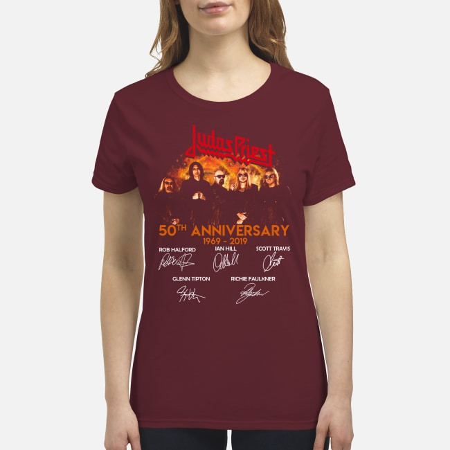 Judas Priest 50th anniversary 1969 2019 signatures premium women's shirt