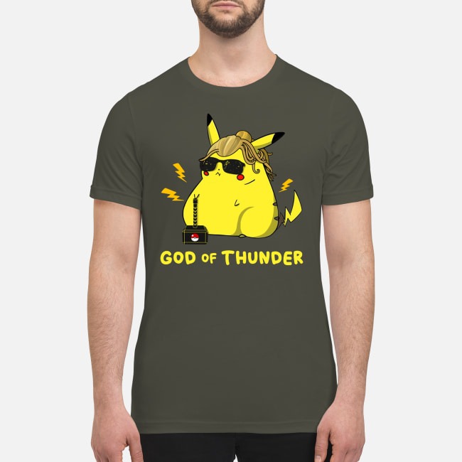 Pikachu God of thunder premium men's shirt