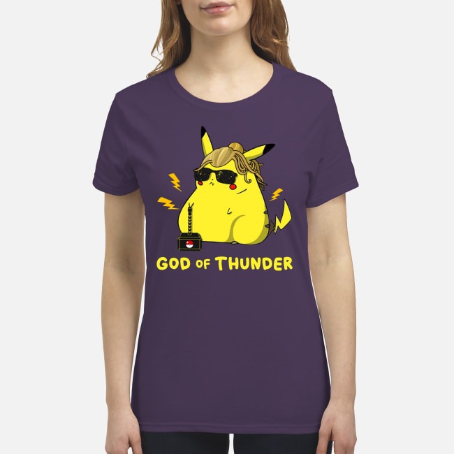 Pikachu God of thunder premium women's shirt