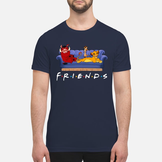 Pumbaa timon and simba friends premium men's shirt