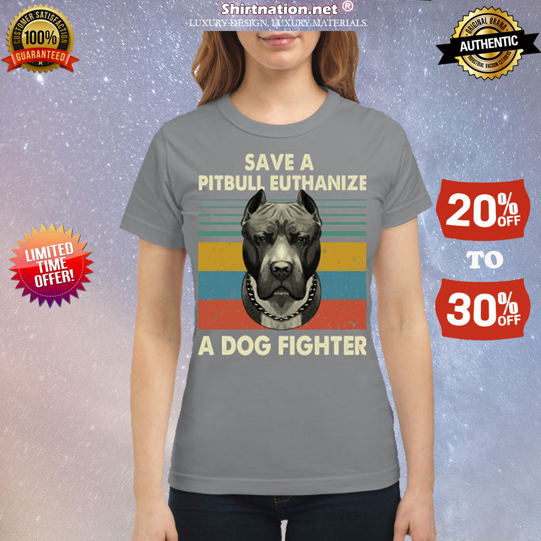 Save a pitbull euthanize a dog fighter vintage classic shirt