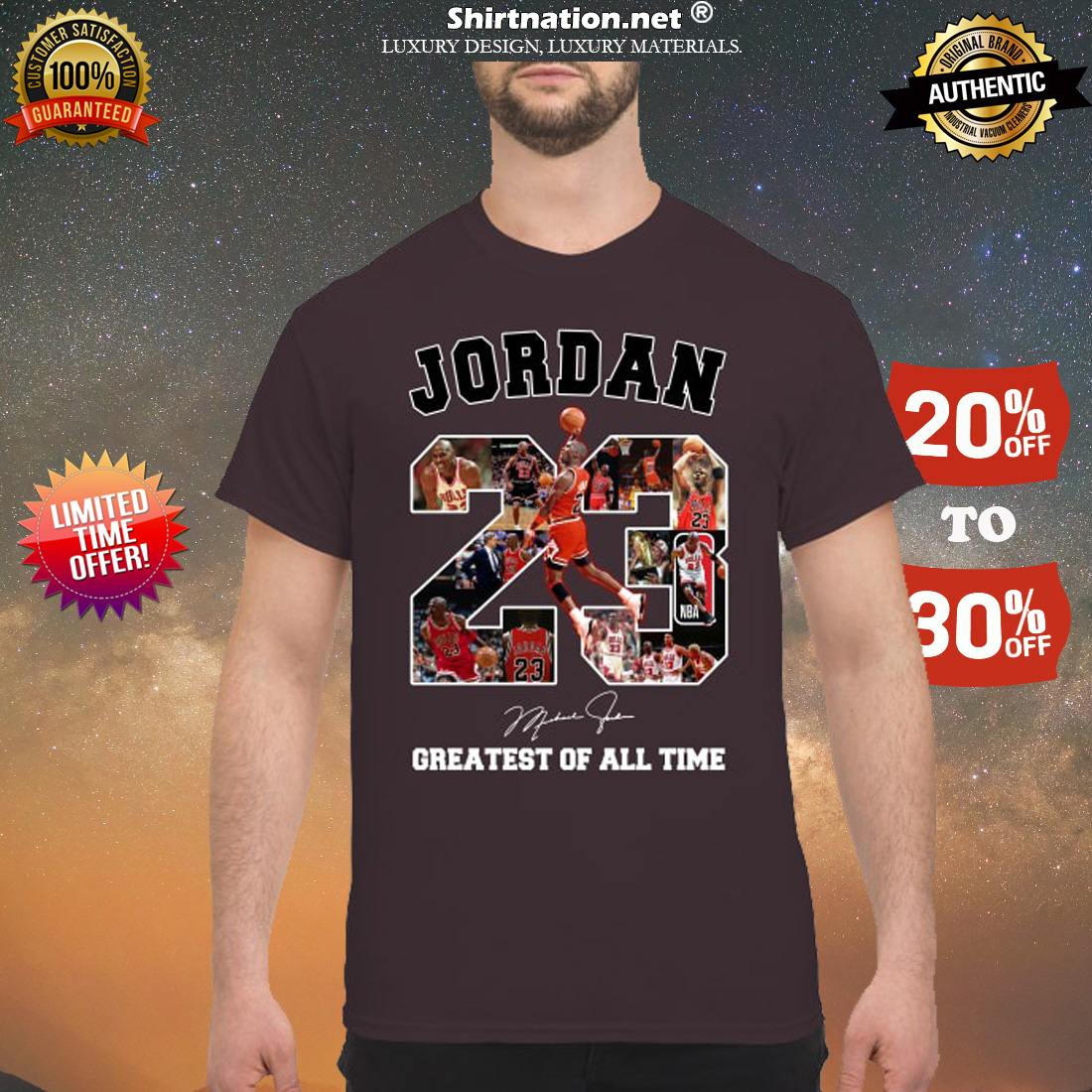 [NEWEST] Micheal Jordan 23 greatest of all time shirt