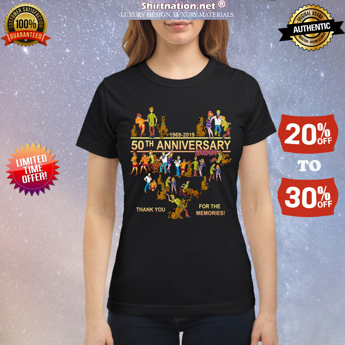 Scooby doo 1969 2019 anniversary thank you for the memories classic shirt