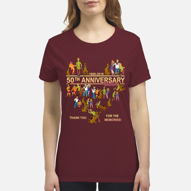 Scooby doo 1969 2019 anniversary thank you for the memories premium women's shirt