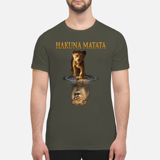 Simba Mufasa reflection Hakuna matata premium men's shirt