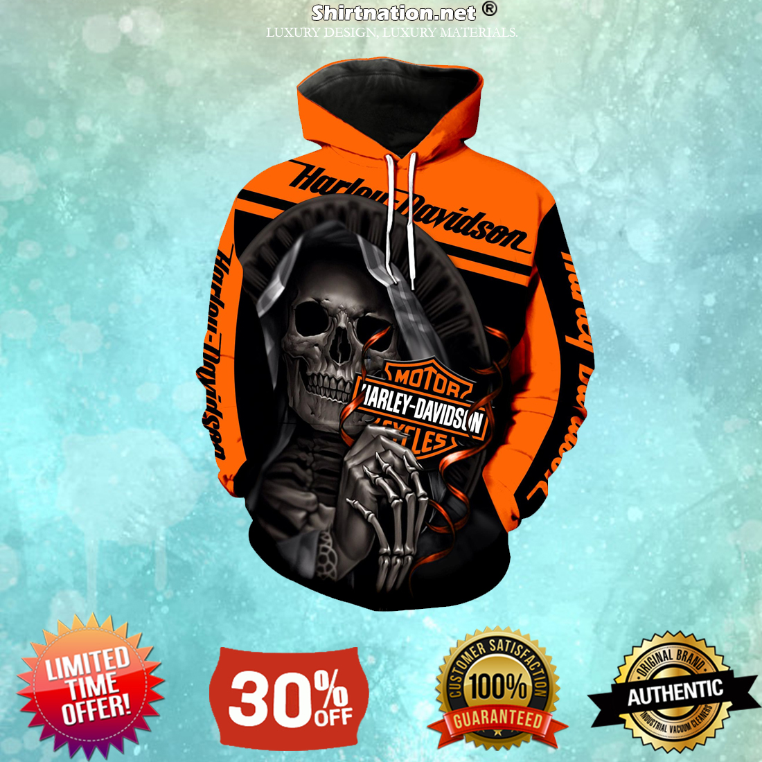 Harley Davidson motorcycle skull hoodies