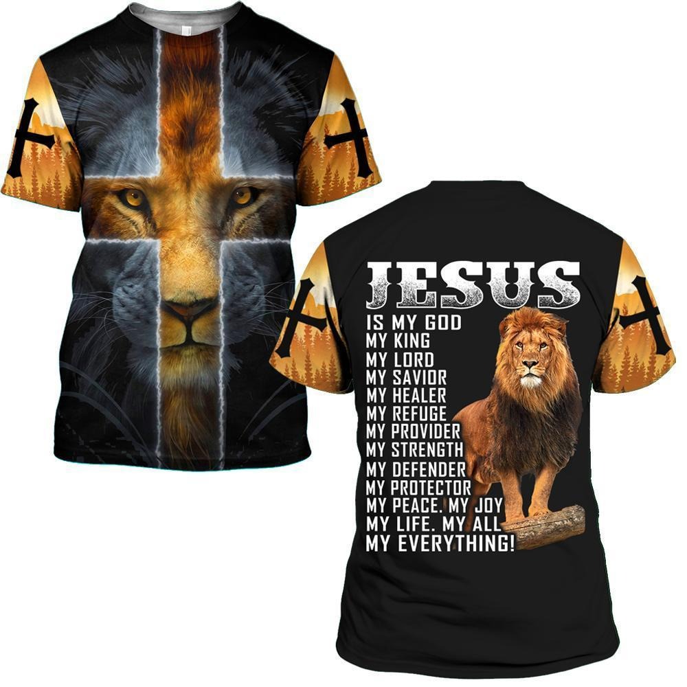 Jesus is my God my king my everthing all over 3D print classic shirt