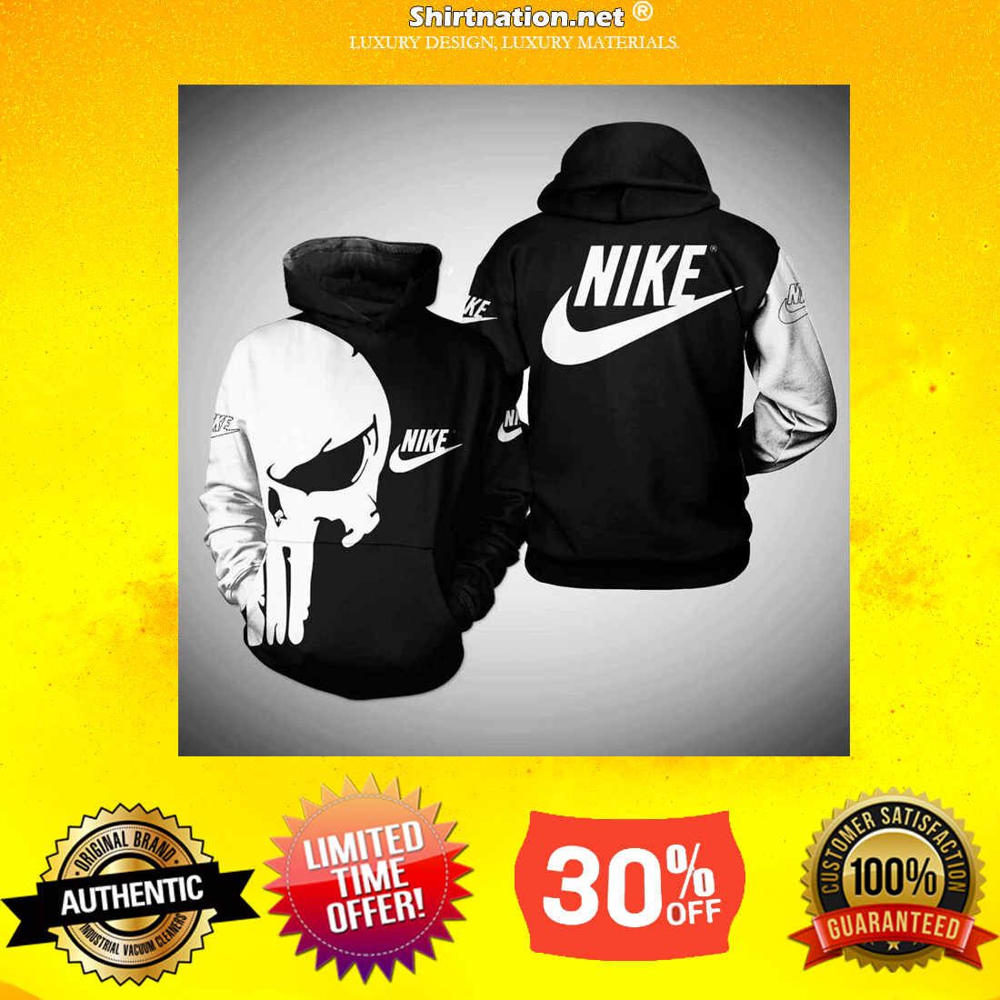 Nike Punisher skull full printhoodie 3d and hoodie