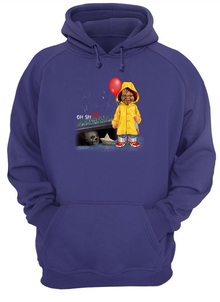 Oh shit Chucky and IT Pennywise shirt and hoodie