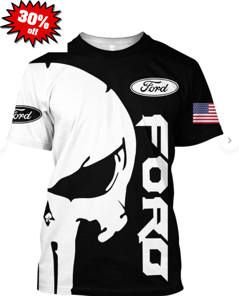 Punisher skull Ford full print 3d t shirt
