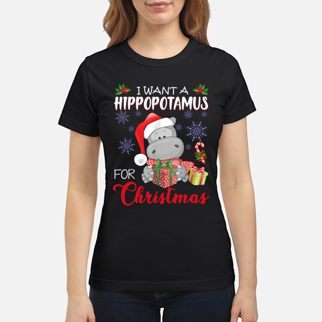 I want a hippopotamus for Christmas classic shirt