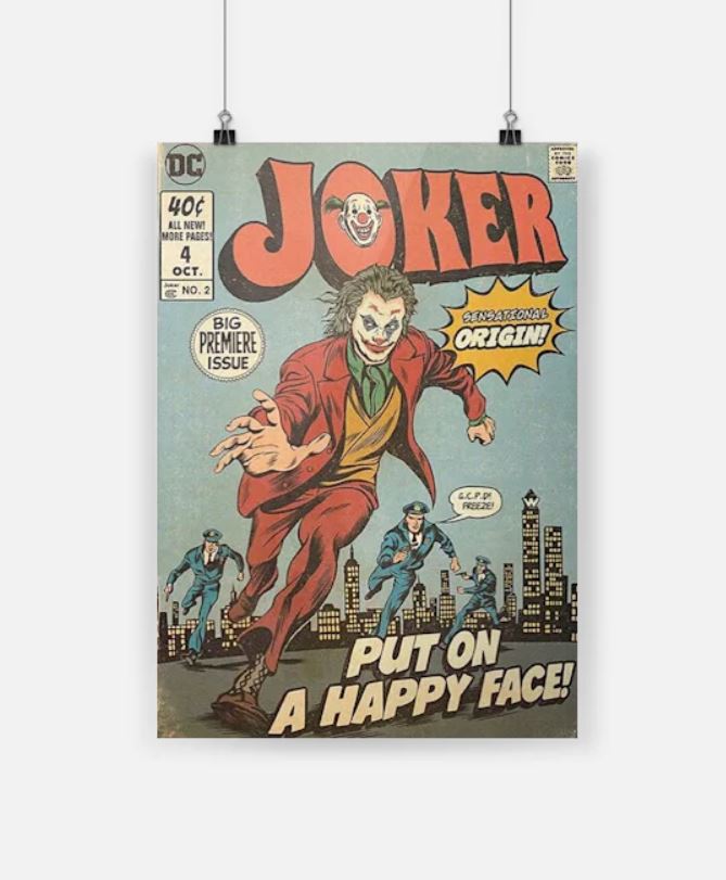 Joker put on a happy face hot poster
