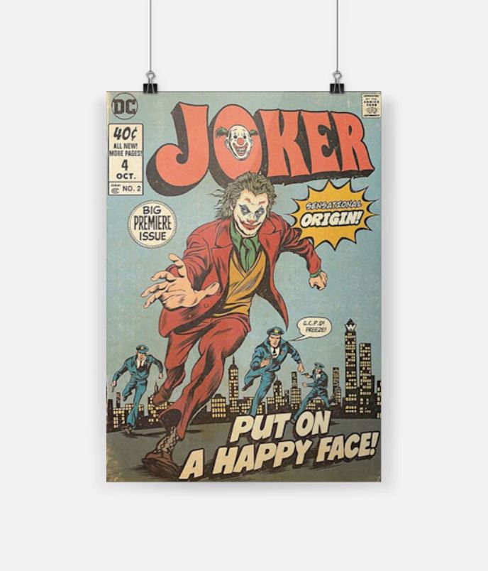 Joker put on a happy face posters