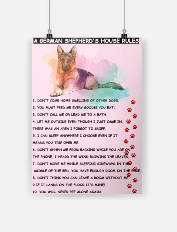 A German shepherd house rules hot poster