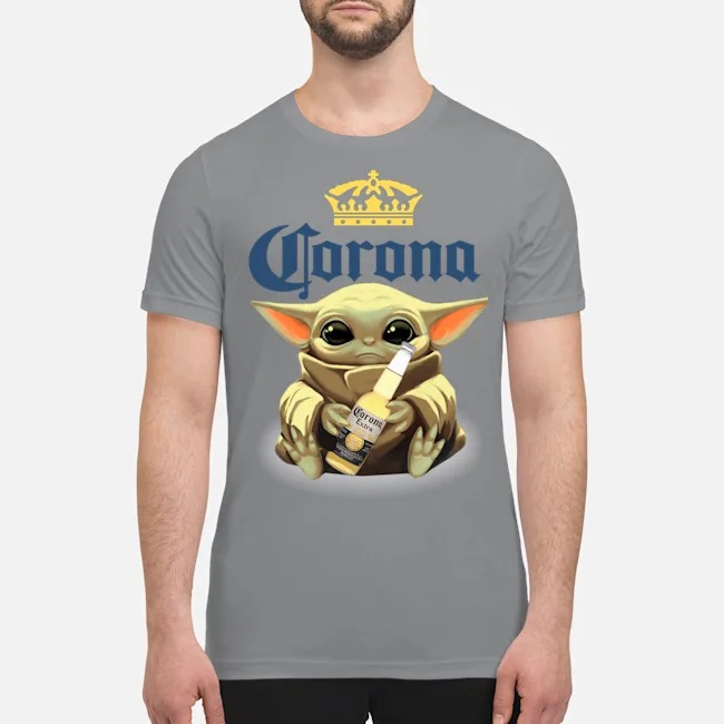 Baby Yoda Corona premium men's shirt