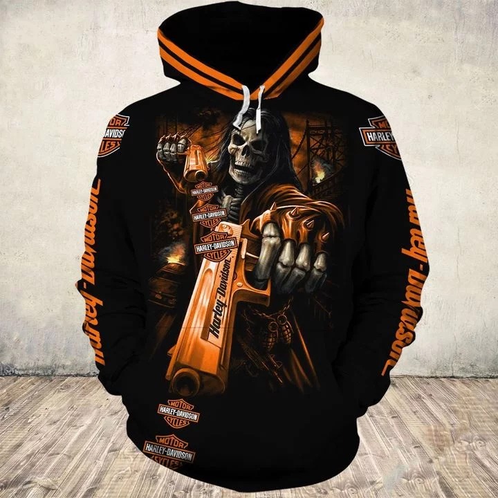 Harley Davidson horror 3d hoodies