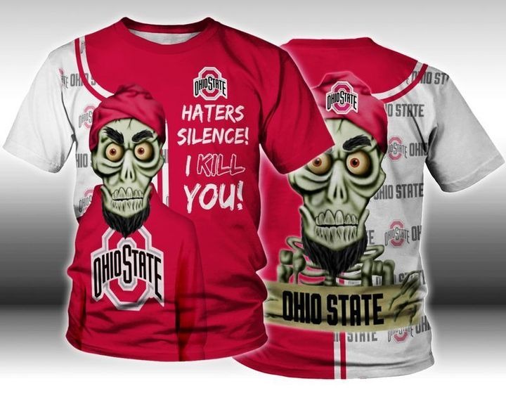 Skull Ohio State haters silence i kill you 3d hoodie and shirt