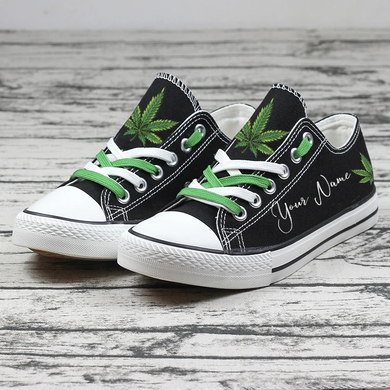 Weed cannabis custom name low top cool shoes