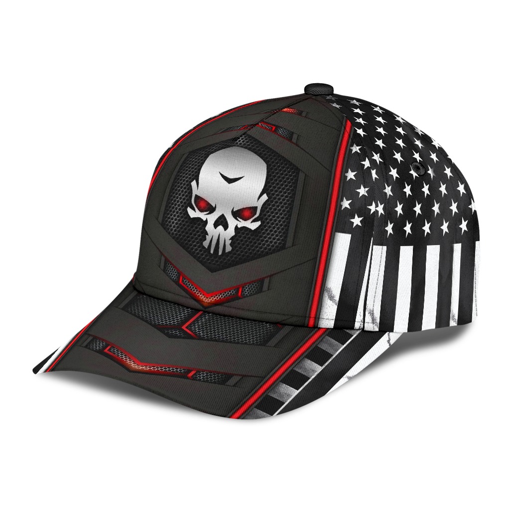 Skull red flag cap2