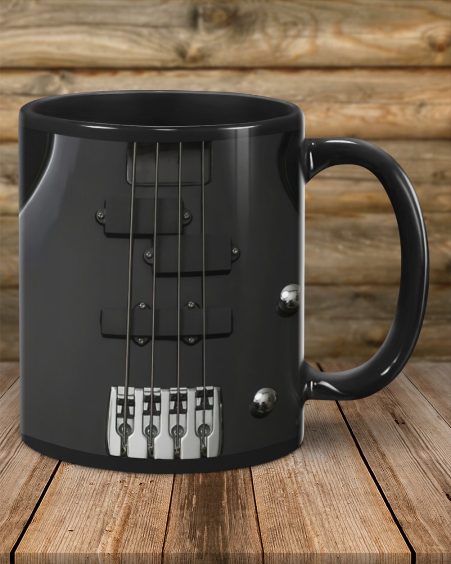 Bass Guitar Black Strings mug