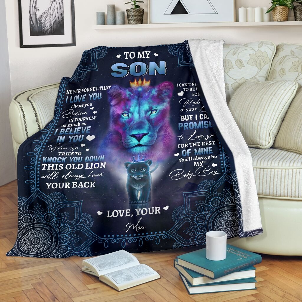 Lion to my son never forget that I love you blanket