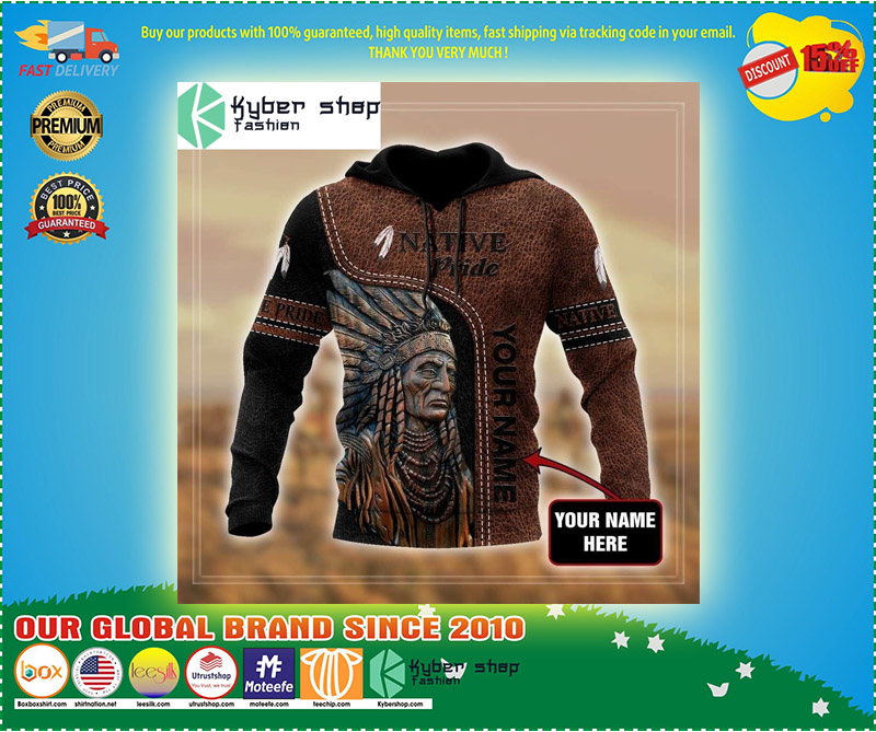 Native pride custom name 3D hoodie 3 1
