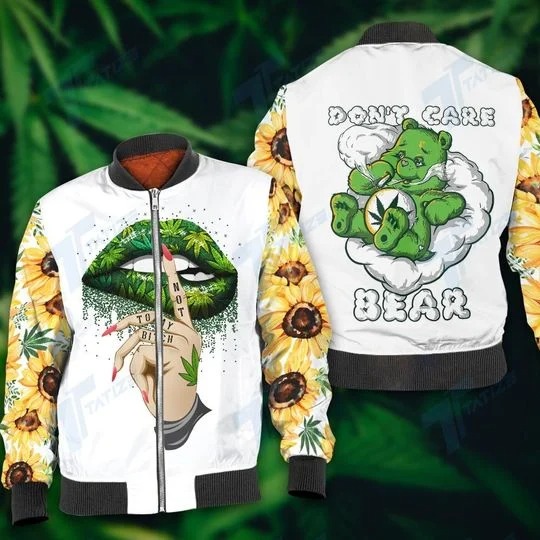 Weed dont care bear 3D hoodie 4