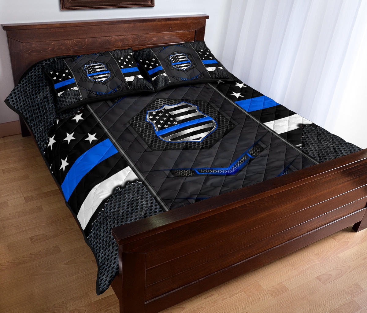 Blue US flag bedding set3
