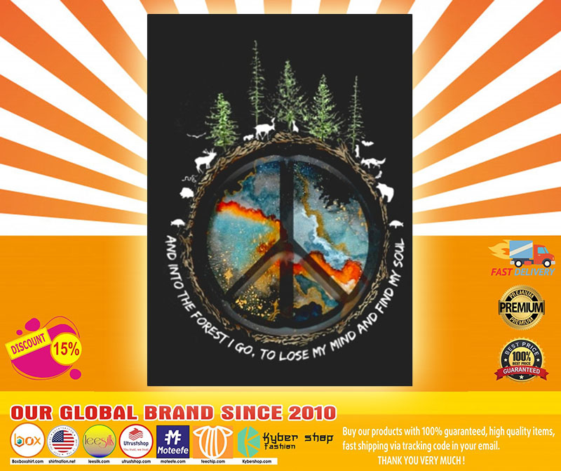 Hippie peace and into the forest I go stickers4