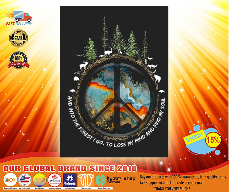 Hippie peace and into the forest I go stickers3