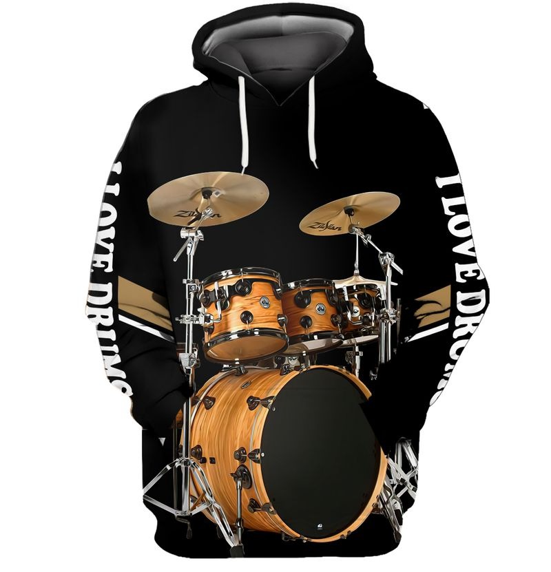 I love Drummer 3D hoodie10