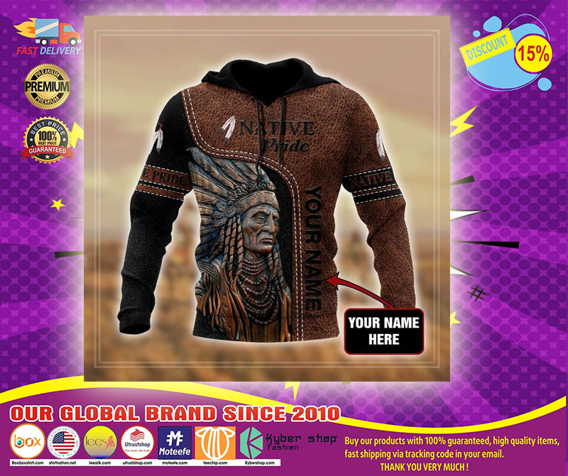 Native pride custom name 3D hoodie2