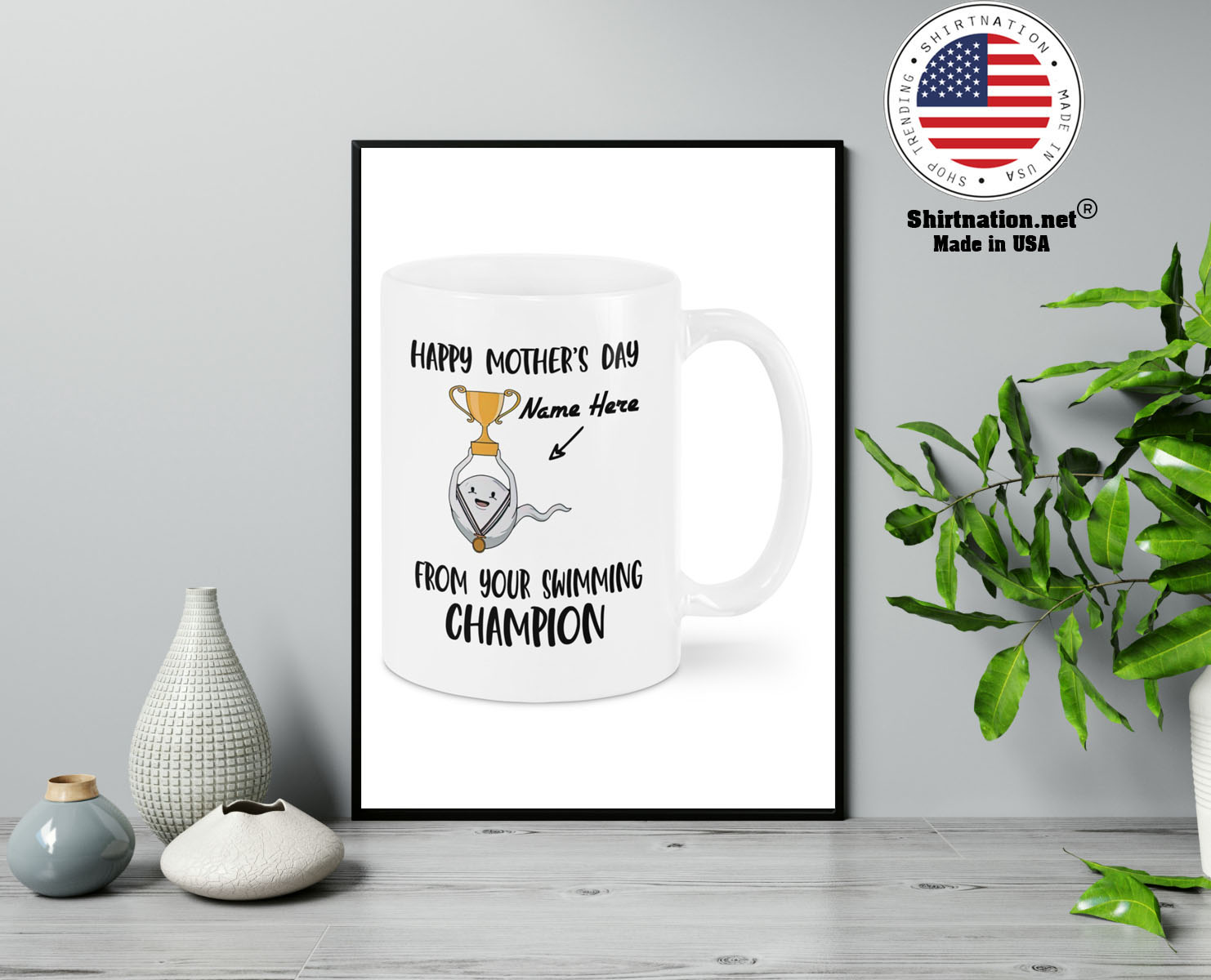 Happy Mothers DAY From Your Swimming Champion custom personalized name Mug 13