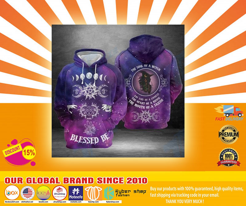 Blessed be the soul of a witch 3D hoodie4