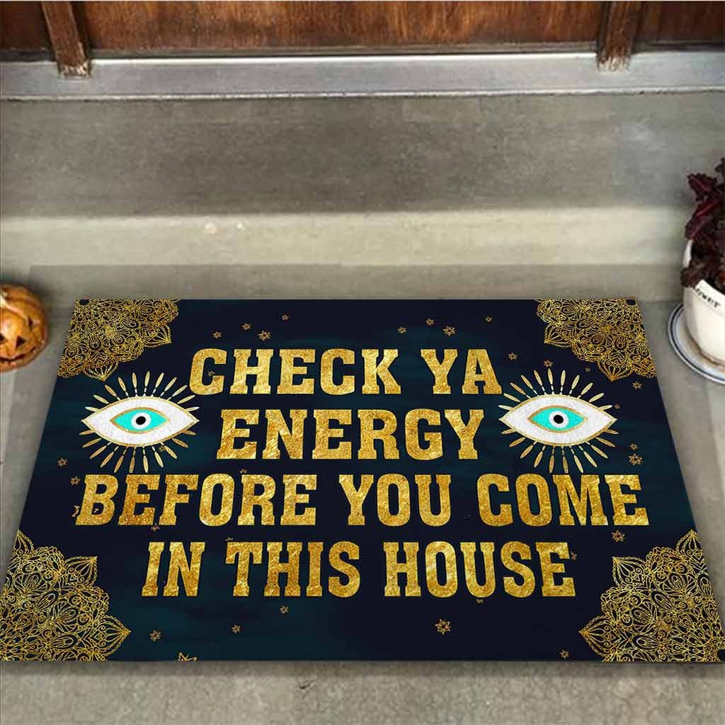 Evil eyes Check ya energy before you come in this house doormat4 1