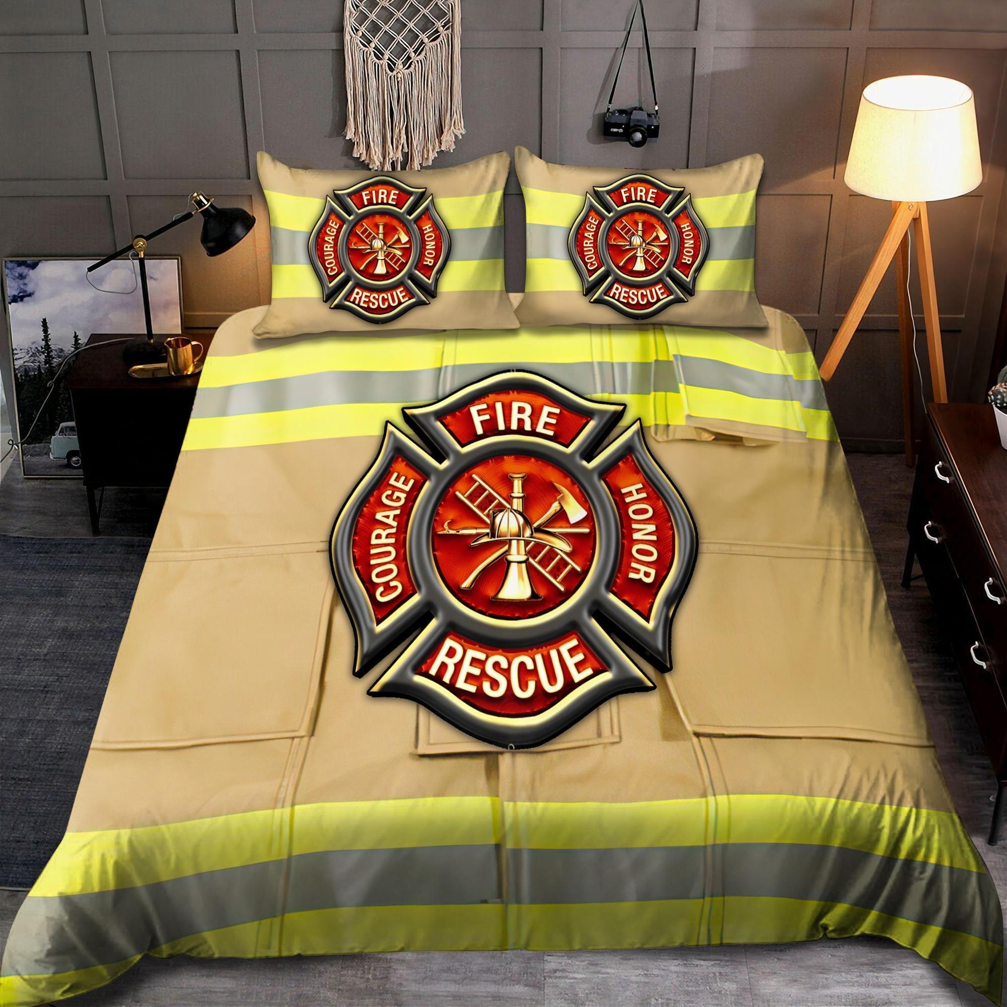 Firefighter Fire Honor Rescue Courage bedding set2