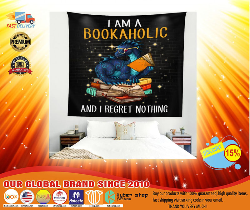 I am a bookaholic and I regret nothing tapestry3