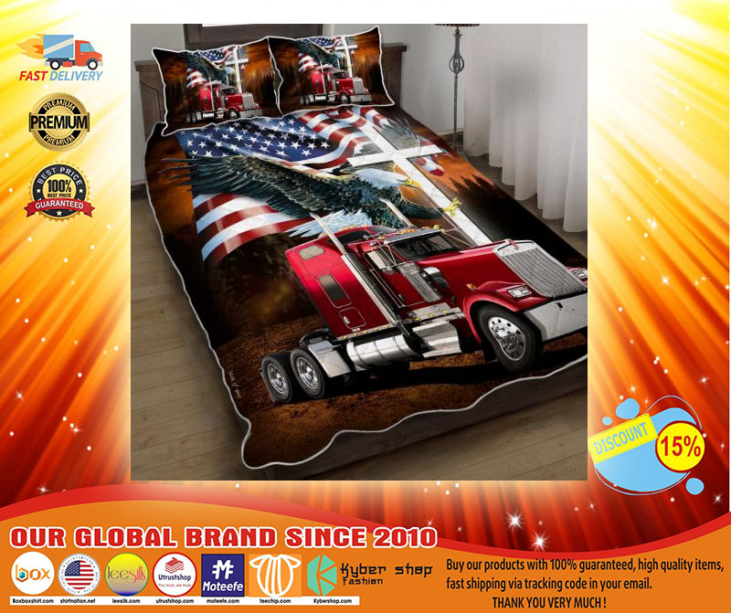 Jesus American eagle trucker quilt bedding set4
