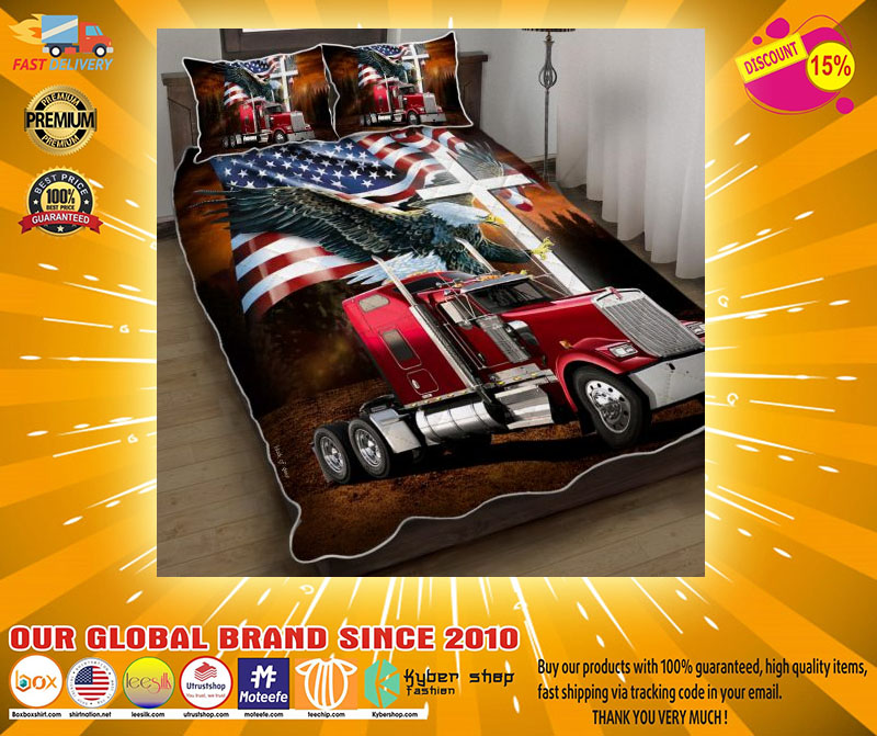 Jesus American eagle trucker quilt bedding set3