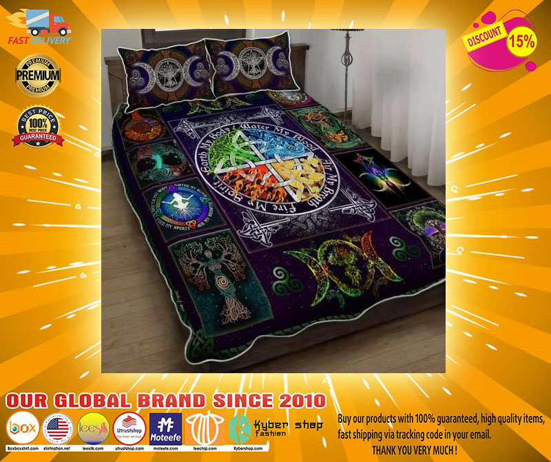 Wiccan witch pagan quilt bedding set4