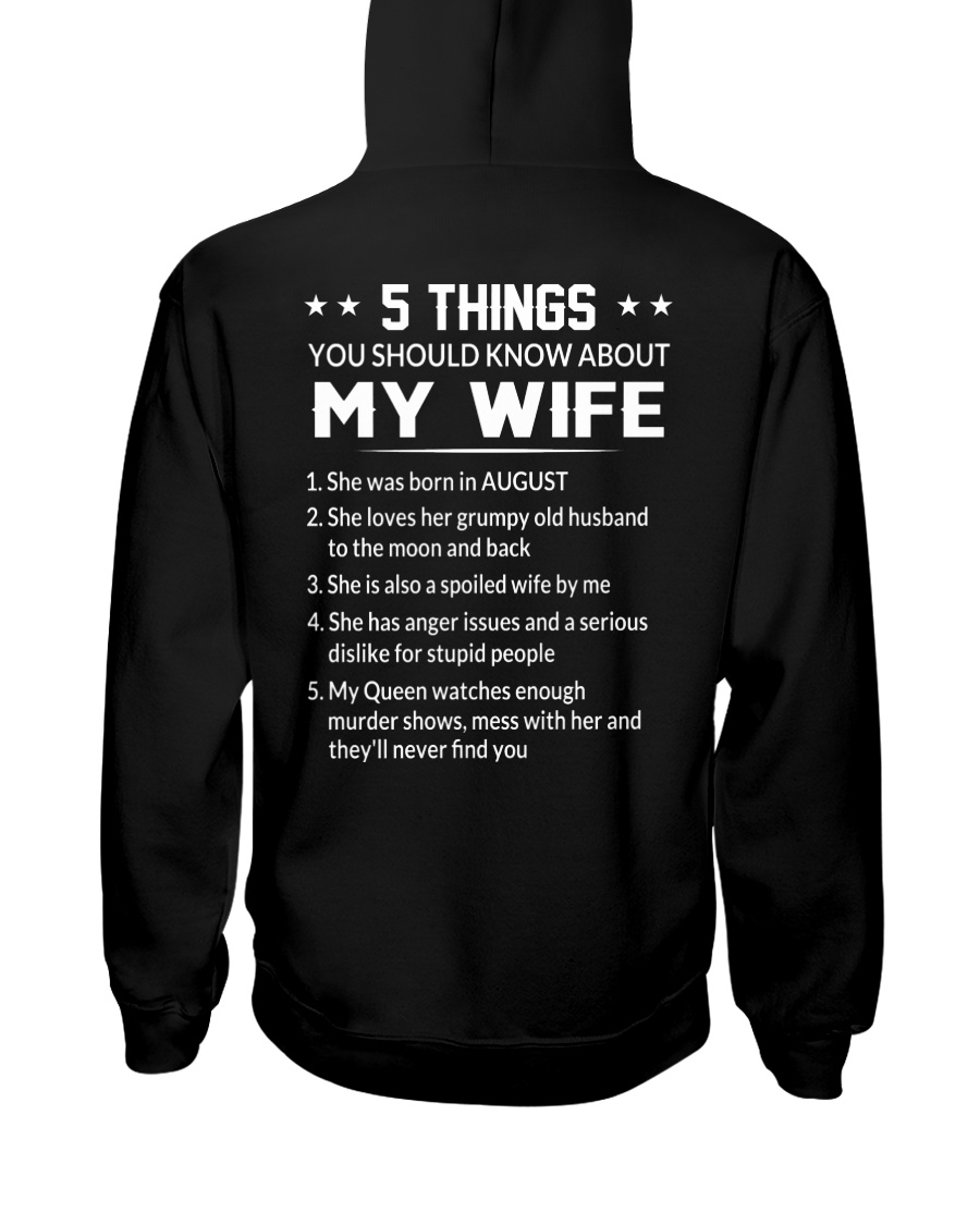 5 Things You Should Know About My Wife She was born in August Shirt5