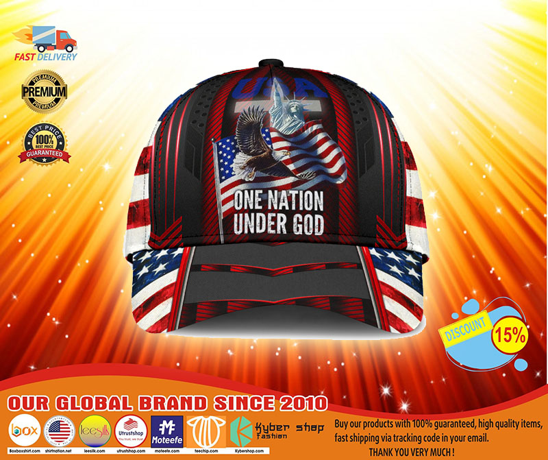 American flag Eagle one nation under god cap4