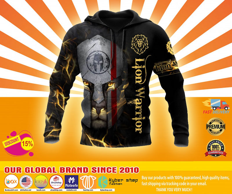 Lion spartan warrior 3D hoodie4